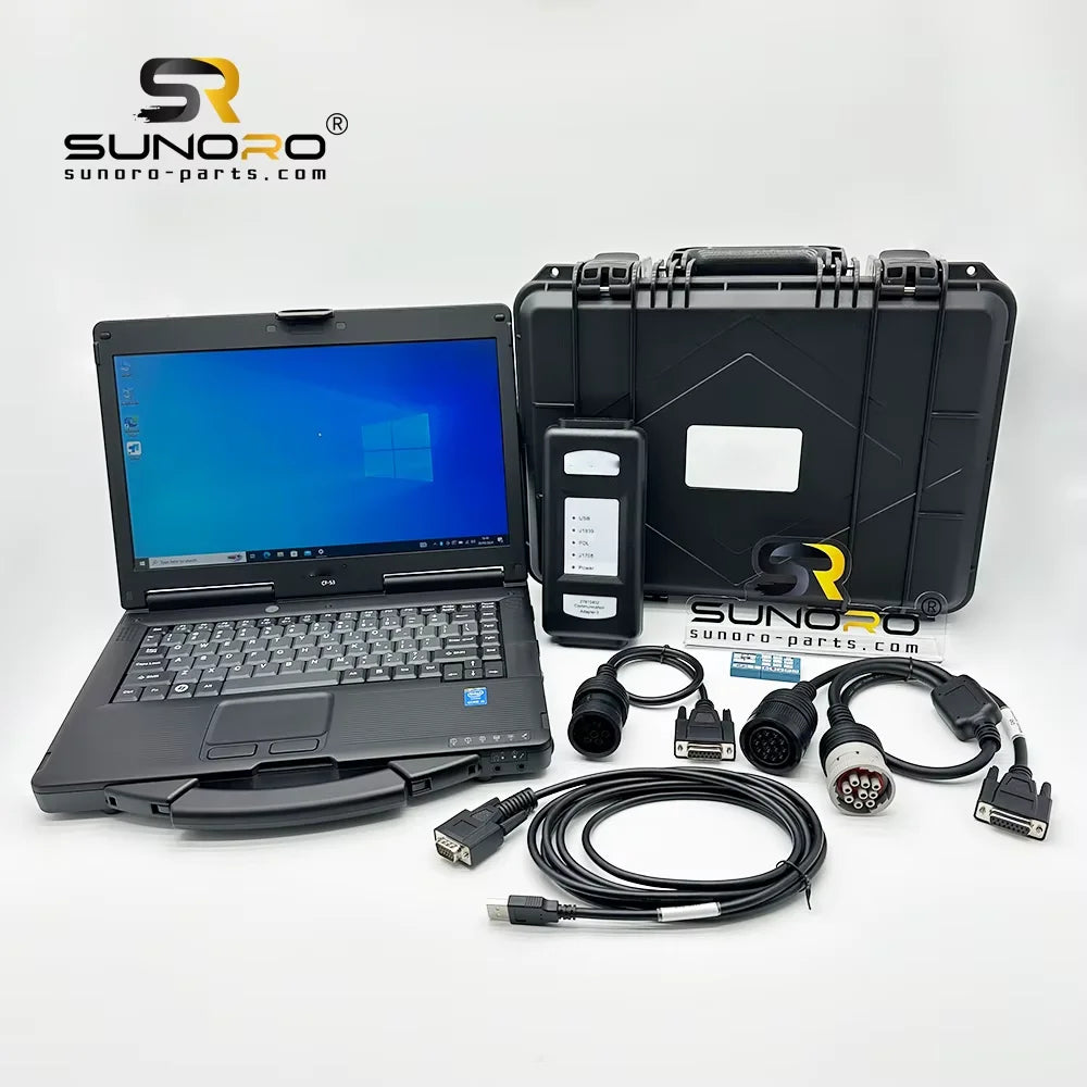 Excavator Diagnostic Tool 27610402 Mechanical Engine Fault Detector Communication Adapter Equipped With CF53 Laptop