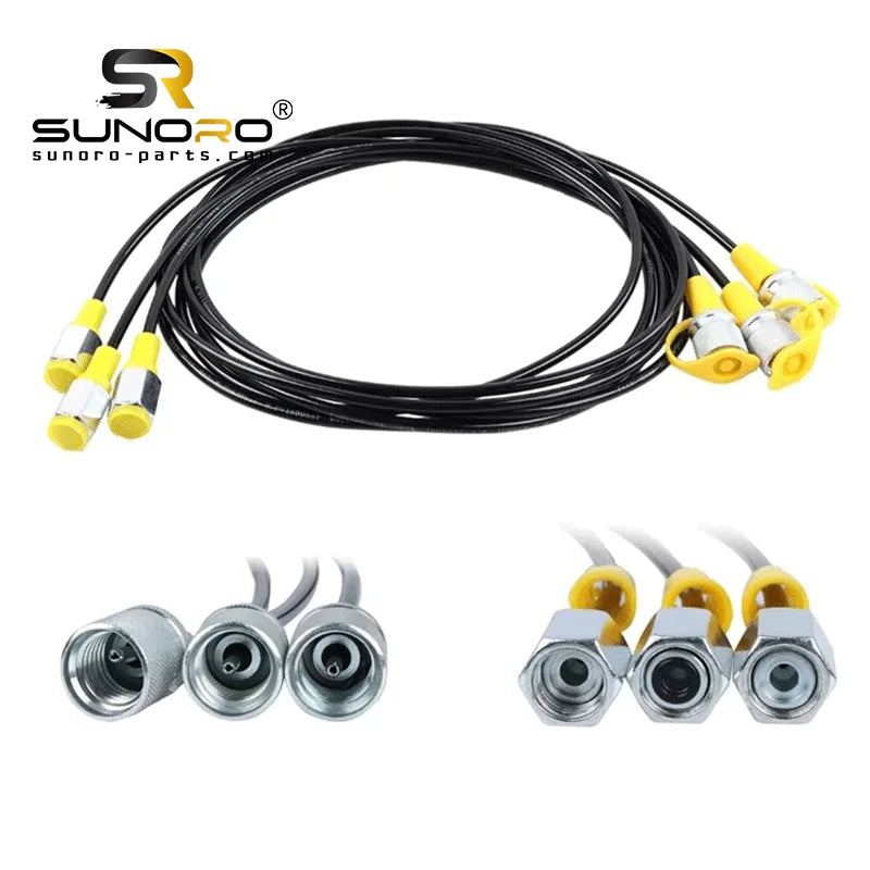 Excavator Hydraulic Press Test Tool 3 Pressure Gauge 6 Test Coupling 3 Test Hose 1 Storage Case Upgraded Version Diagnostic Tool