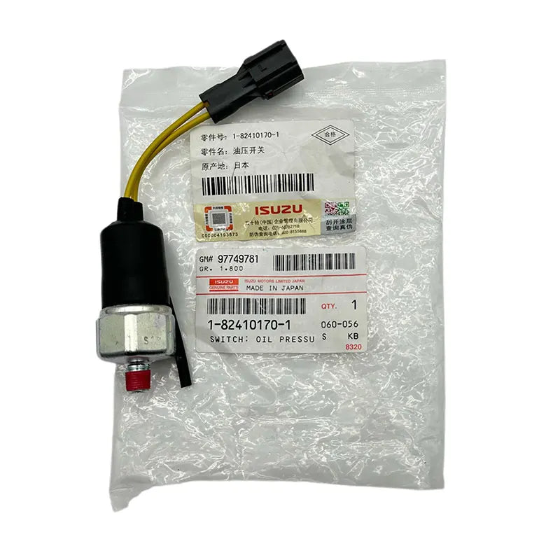 SUNORO Original Excavator Engine Part 6BG1 4BG1 Oil Pressure Switch Sensor for 1-82410170-1 EX120-5 EX200-5 ZAX200-6