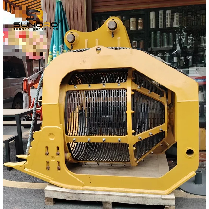 Best Excavator Attachment Hydraulic Rotating Stone Screening Bucket to Screen Out Fine Sand and Gravel