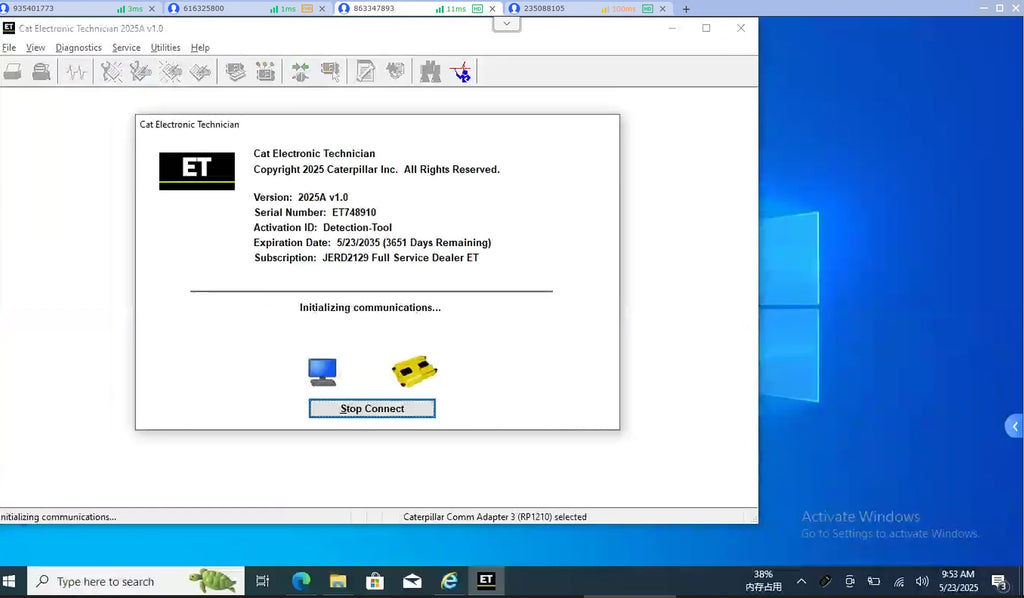 SUNORO ET4 Communication Adapter Diagnostic Tool 275-5121 538-5051 Detection Scanner 478-0235 317-7485+laptops
