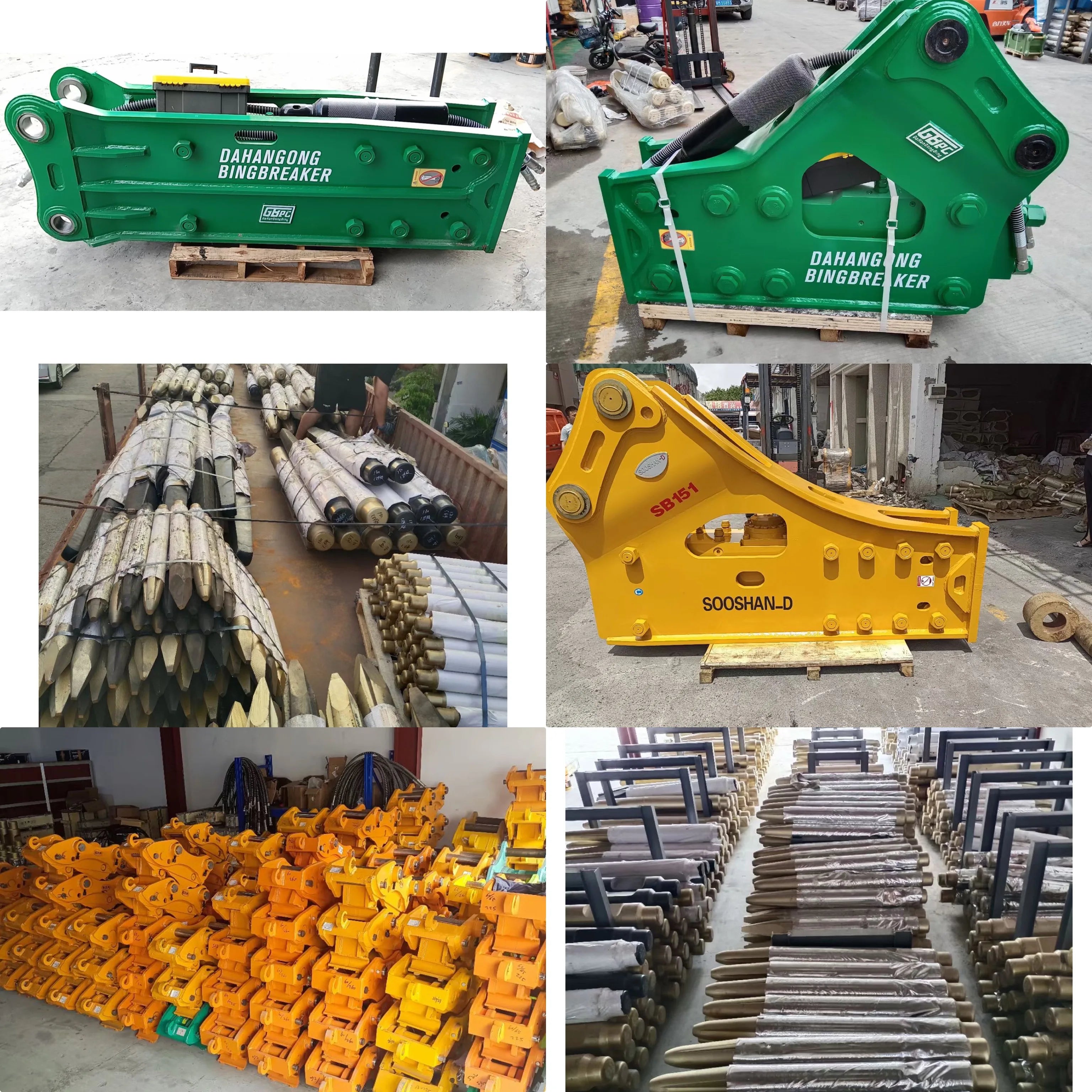 Factory Customized 20 Ton Box Crushing Hydraulic Excavator Hammer for Kamatsu PC 15R Excavator 330 Jcb Backhoe