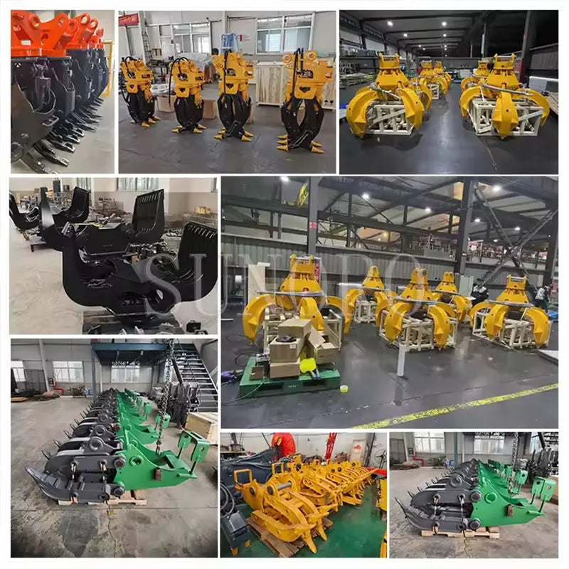 Excavator Wood Grab Hydraulic Wood Grabber Hydraulic Rotating Rock Grapple