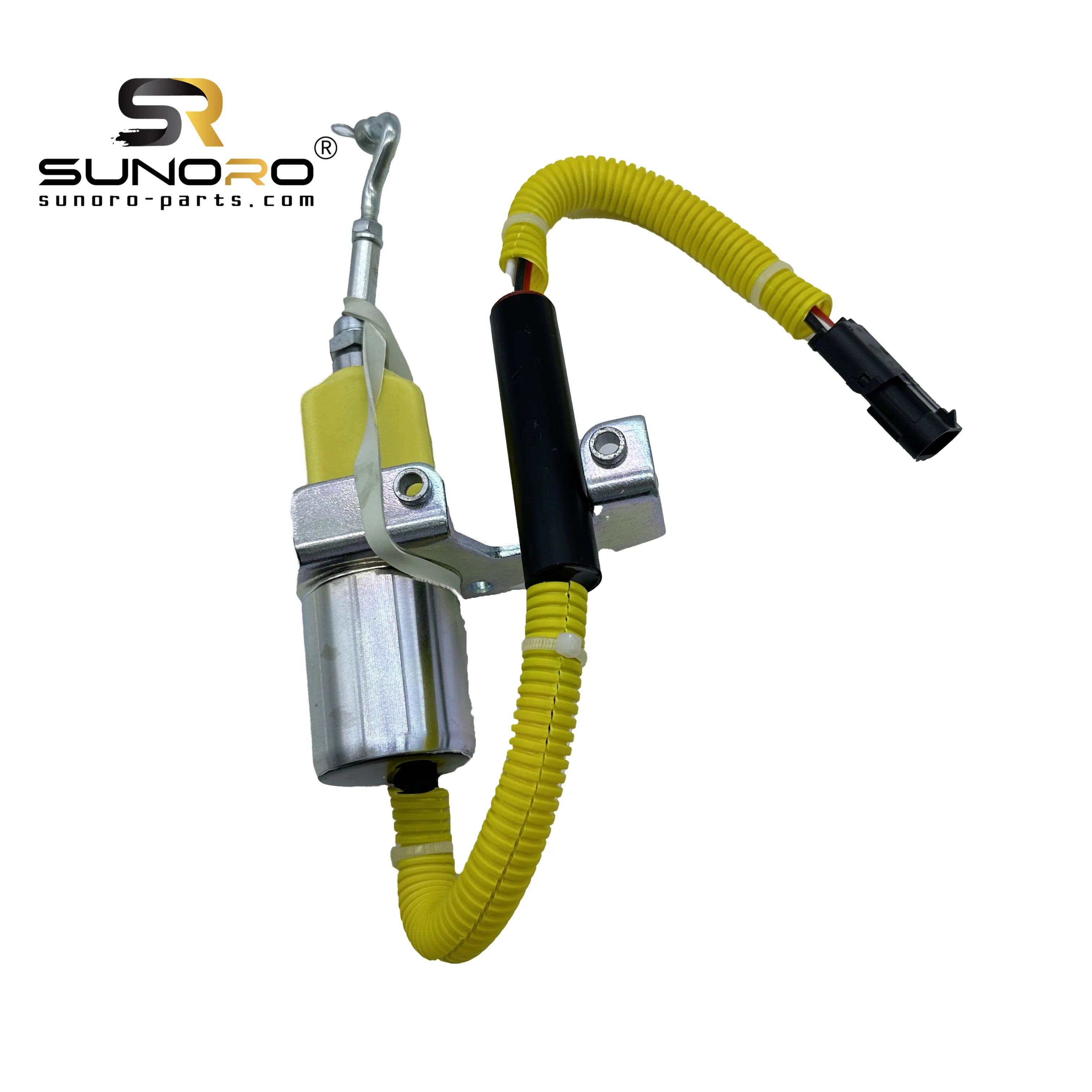 SUNORO Excavator Part Engine Fuel Shutdown Stop Solenoid Shutoff Solenoid 4942879 24V for 6CT8.3 YC