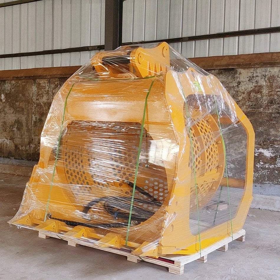 OEM Rock Screen Excavator Rotating Customized Grid Sizes Soil Screening Bucket for Excavator