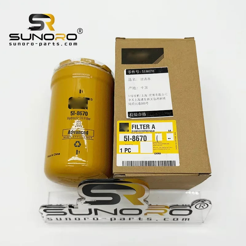 Original Excavator Engine Parts E320D 323D 326D 336D Hydraulic Oil Filter 0937521 093-7521 5I-8670 5I8670