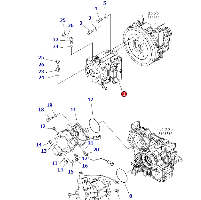 419-18-31102 4191831102 Hydraulic Piston Pump HST PUMP W320-6 Wheel Loader Construction Machinery Parts