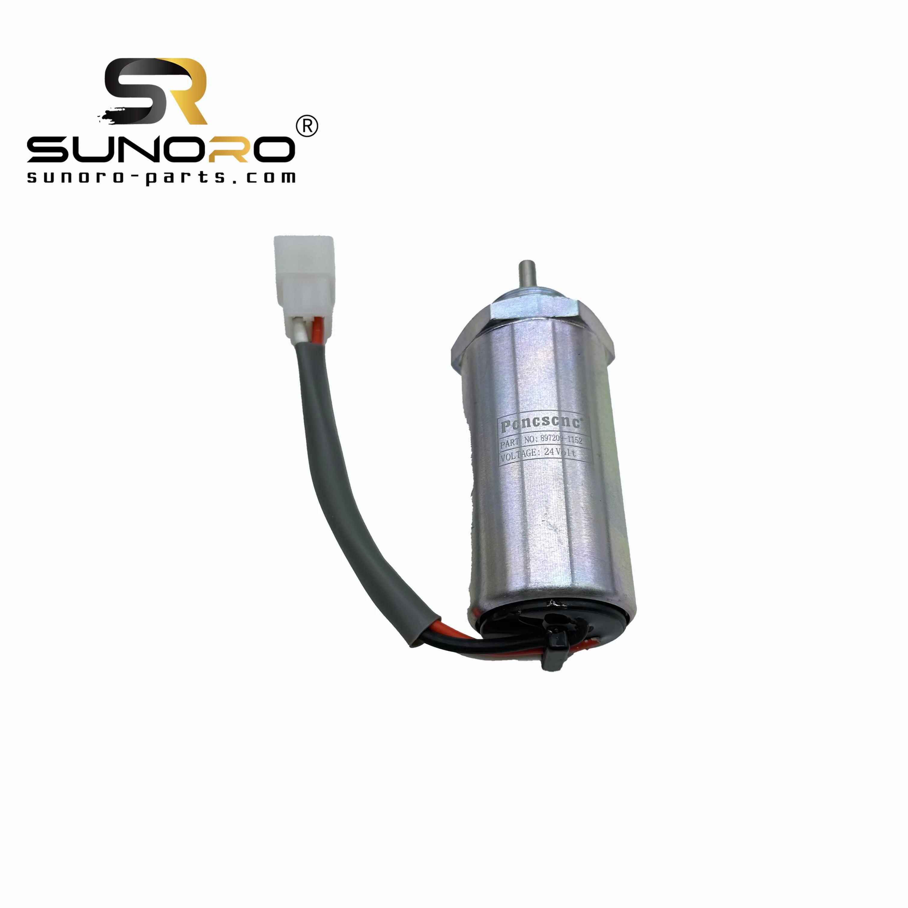 SUNORO High Quality 24V SK75 897209-1152 Shutdown Switch Solenoid Valve 897209-1152 Engine Fuel Stop Solenoid Switch