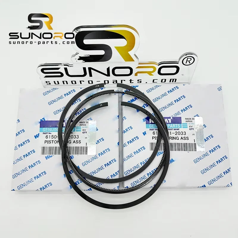Mechanical Engine Piston Ring 6150-32-2030 for Excavator PC400-6 WA470 Engine S6D125 Parts 6150-31-2033
