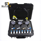 Excavator Hydraulic Pressure Test Tools 3 Pressure Gauges 12 Couplings 3pcs 163cm Long Test Hoses Kit