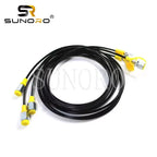 Excavator Hydraulic Pressure Test Tools 3 Pressure Gauges 12 Couplings 3pcs 163cm Long Test Hoses Kit