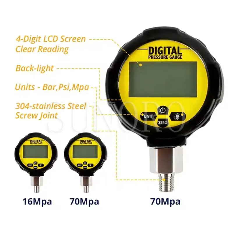 Excavator Digital Hydraulic Press Test Gauges Test Couplings Test Hoses Tools Construction Machinery