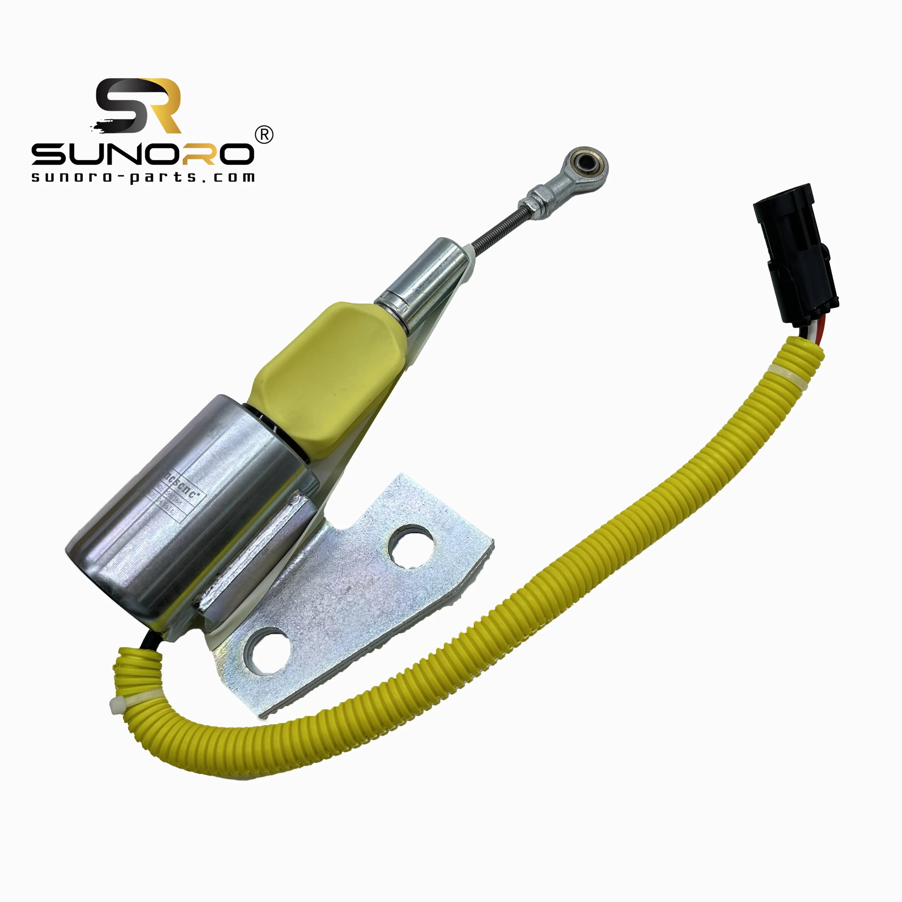 SUNORO High Quality Engine Fuel Stop Solenoid 3991168 24V Fuel Shutoff Solenoid 24V 3991168 Stop Solenoid for R130 Excavator