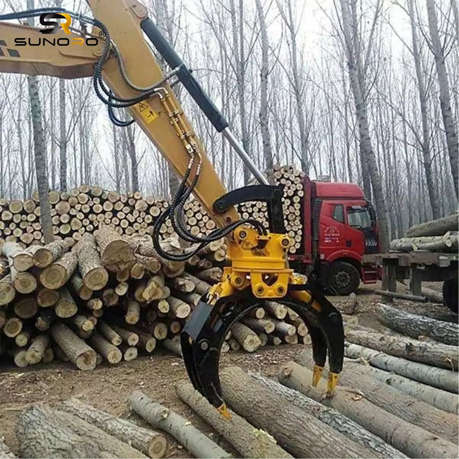 OEM Factory Price Excavator Attachments Log Grab Demolition Steel Scrap Grapple Hydraulic Rotating Wood Rock Stone Grapple