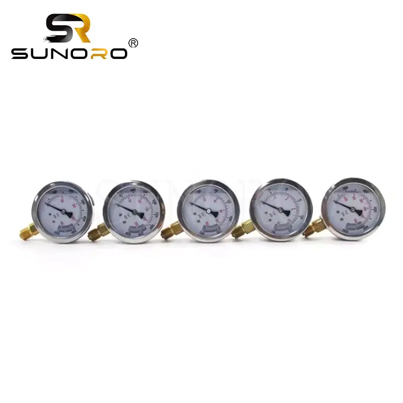 Diagnostic Tool 5 Gauges 5 Test Hoses 13 Couplings and 14 Tee Connectors Double Layer Excavator Hydraulic Pressure Test Tool