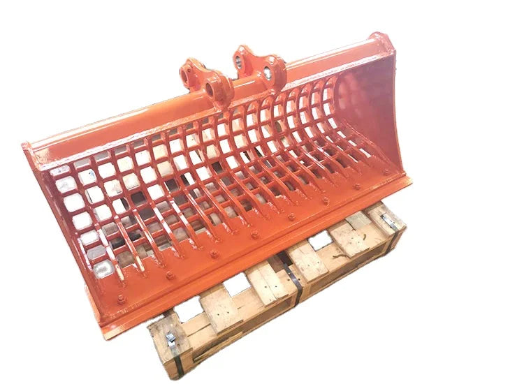 Customized Screening Sieve Bucket for Excavator Loader Backhoe Hydraulic Rotating Screen Skeleton Bucket for Sale