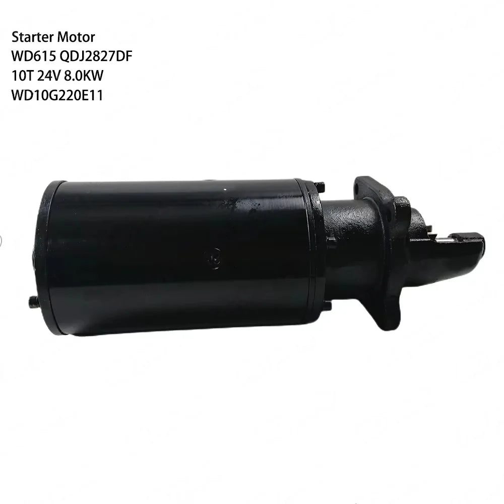 Spot Goods Starter Motor 10T 24V 8.0KW for WEICHAI QDJ2827DF WD10G220E11 WD615 Diesel Engine Spare Parts Construction Machinery